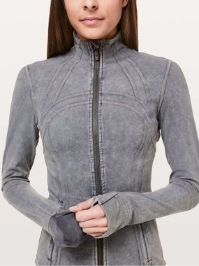 NWT LULULEMON DEFINE SIZE 6 GRAY JACKET GARMENT DYE WASHED LUNA